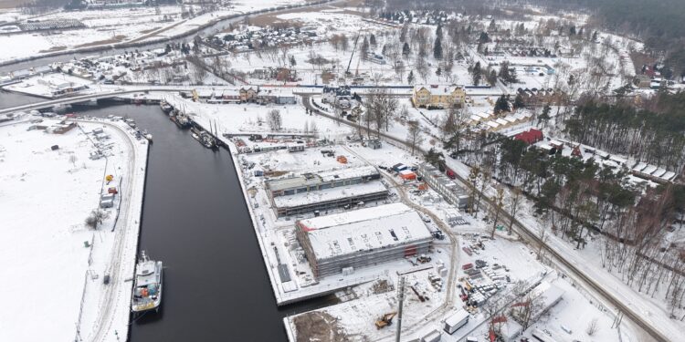 All News - Progress in the construction of the operational and service base in Łeba